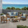 thumbnail image 2 of Noble House Oana Outdoor 4 Seater Loveseat Chat Set Teak, 2 of 10