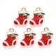 thumbnail image 4 of Colgantes de esmalte de aleación para manualidades, accesorios de pulsera, calcetín navideño, guante, cascabel, manzana, 10 unidades, 4 of 4