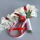 thumbnail image 3 of Ramo para a, cintas suaves, accesorios para fotografía, decoración para hogar, flores artificiales para , , boda, iglesia, , ROJO 21.65x9.84 pulgadas BLESIY Ramo de novia de mano, 3 of 8