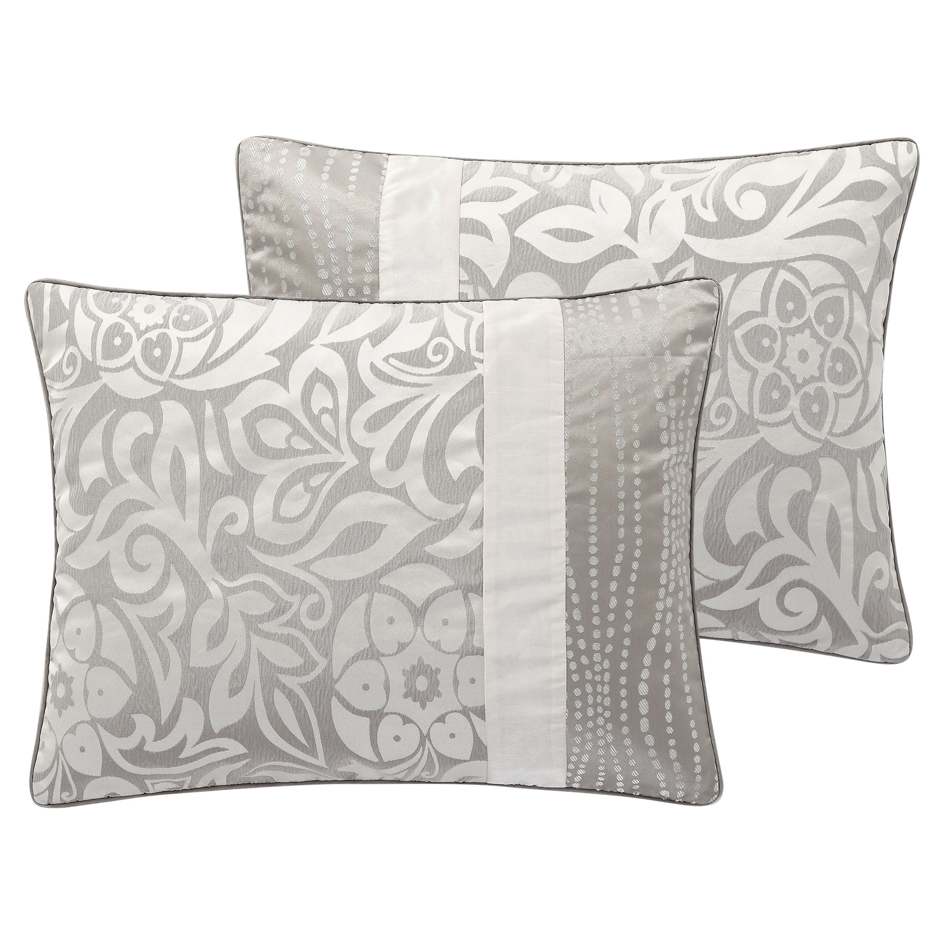 VCNY Home Arcadia 8-Piece Taupe Floral Comforter Set, Queen, Adult, Unisex