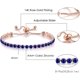 thumbnail image 2 of Pulsera ajustable con diamantes completos, popular europeo y americano, circonita redonda de 4mm, cristal de una sola fila para mujer, 2 of 5