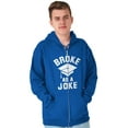 thumbnail image 5 of Broke As Joke College Lifestyle Funny Unisex Plus Size Zip Hoodie Brisco Brands 5X, 5 of 6