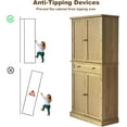 thumbnail image 7 of 2025 New Pantry Cabinet, 72" Tall Kitchen Storage Cabinets with Doors and Adjustable Shelves, Farmhouse Kitchen Hutch Cupboard for Dining Room, Living Room, 7 of 7