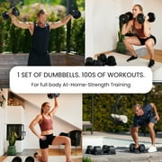 NUOBELL Adjustable Dumbbells Pair 5-80 lbs : the Adjustable Dumbbell Set to Replace 16 Sets of Dumbbells. Add Nuobell Dumbbells 80lb and Free Weights to Your Home Gym. Just Twist the Handle to Adjust