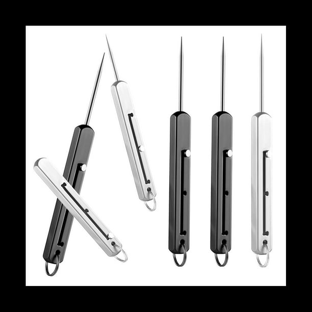 6 Piezas PortáTiles de Titanio Palillos de Dientes de Bolsillo Mondadientes de Metal para Picnic Al Aire Libre y Camping