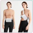 thumbnail image 2 of HAHDAXIA HVJCEZ Sacs Banane pour Femmes Hommes, Sac de Taille Mode Mini Bandoulière Ajustable pour Course, Randonnée et Voyage, a_White, Petit, 2 of 6