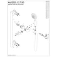 thumbnail image 3 of Kingston Brass KAK2528D Made to Match Shower System with Slide/Grab Bar and Hand Shower, Brushed Nickel, 3 of 4