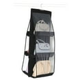 thumbnail image 2 of One opening 6 Pocket Large Clear Shelf Bags Handbags Hanging Organizer Door Storage Closet Hanger, 2 of 6