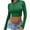 Green, variant on Srogem Women's Stretchy Cropped Shirts Sexy Long Sleeve Crop Top 2024 Crew Neck Basic Fitted Tight Cropped T Shirts