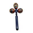 thumbnail image 1 of TISHITA Maraca Professional Triple Head Wood with Clear Sound Hand Percussion Rattle Blue, 1 of 8