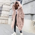 thumbnail image 6 of snowsong Womens Winter Coats,Faux Fur Coat,Women Winter Coat Fashion Plus Size Coat Luxury Long Jacket Coat Ladies Warm Hooded Upgrade Coat Outwear ,Trench Coat Women,Fleece Jacket Women,Pink,XL, 6 of 9