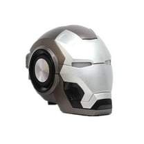 Marvel Iron Man Wireless, Rechargeable Battery, Water Resistant, Charging Cable, Bluetooth Speaker, Silver and Black