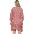 thumbnail image 2 of HAPPY BAY Women's Duster Front Open Cardigans Vintage Kimono L-XL Pink, Palm Tree, 2 of 5