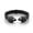 black, variant on 79g Stainless Steel Solid Wire Cuff Bangle Biker Skull End Bracelet For Men Huge-black