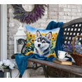 thumbnail image 4 of Alaskan Klee Kai in Sunflowers Throw Pillow, 4 of 5