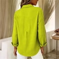 thumbnail image 4 of NominalSnugButton down Shirts for Women Long Sleeve Plaid Shirts Ruffle Blouses Business Casual Tops 2026 Trendy Outfit, 4 of 8