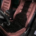 thumbnail image 7 of Zone Tech Set of 2 Classic Black Double Strung Wooden Beaded Ultra Comfort Massaging Universal Fit Car Seat Cushion 54" x 16", 7 of 7
