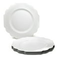 thumbnail image 3 of " OCCASIONS " 150 Piece set (25 Guests)-Wedding Plastic Plates & cutlery -Disposable heavyweight Dinnerware 10.5'', 8'' + Silverware w/double fork (Imperial in White), 3 of 9