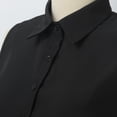 thumbnail image 4 of Women's Sleeveless Button Down Solid Casual Loose V Neck Tank Blouses For Work Plus Size Tops, M, BK4, 4 of 6