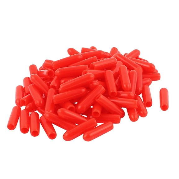 100pcs 2mm Inner Dia Vinyl End Cap Wire Cable Tube Cover Protector