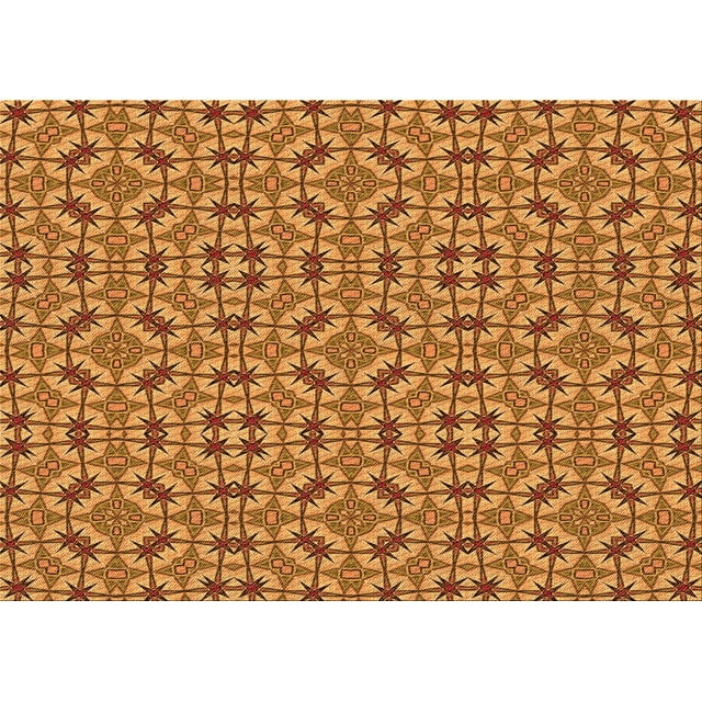 Ahgly Tapis Rectangulaire Lavable en Machine Intérieur Transitionnel Acajou Brun, 5 Pieds x 8 Pieds