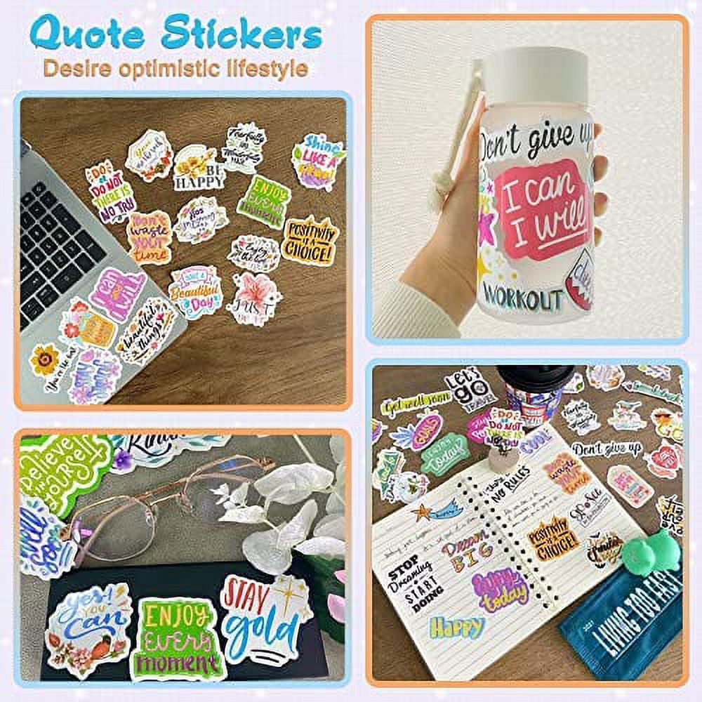 800Pcs Inspirational Stickers, Reward Motivational Stickers for Water  Bottles Laptop Journaling Scrapbook, 40 Sheets Waterproof Positive Stickers  for