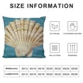 thumbnail image 6 of Acheng Throw Pillow Covers Ocean Sea Shell Starfish Coral Theme with Motivational Inspirational Words Lettering Decorative Sofa Bench Cushion Covers Summer Decor Pillowcases,Set of 2 White, 6 of 6