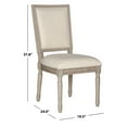 thumbnail image 5 of SAFAVIEH Buchanan 19''H Linen Rect Side Chair Light Beige / Rustic Grey, 5 of 8