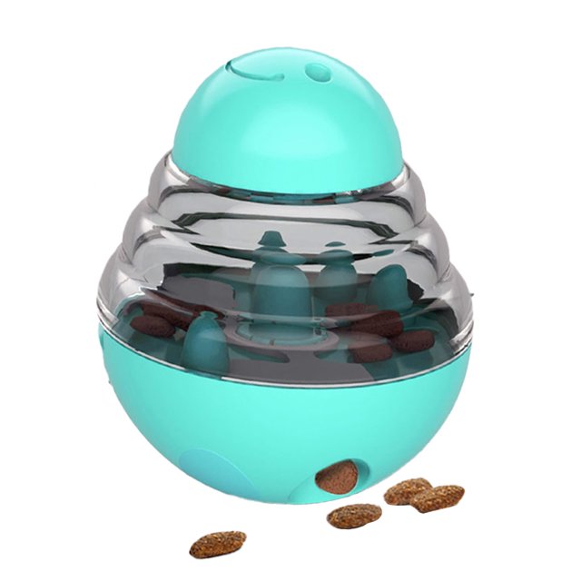 vaso de juguete interactivo para mascotas, juguetes para perros y gatos, juguetes de distribución de terapia de alimentos, pelotas de terapia de alimentación lenta para mascotas, aumenta el