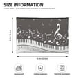 thumbnail image 3 of Zufioo Piano Keys With Musical Notes Print DuPont Paper Portable Toiletry Bag, 8.9x6.5 inch Zippered Hand-held Paper Cosmetic Bag Storage Tool Kit, 3 of 7