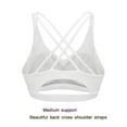 thumbnail image 7 of FANNYC Women Criss Cross Back Sports Bra Fitness Yoga Strappy Longline Crop Tank Top Beauty Back Yoga Running Active Gym Workout Fitness Bras, 7 of 7