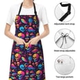 thumbnail image 4 of Kdxio colorful Skull Retro Apron with Pockets Adjustable Kitchen Aprons for Men Women Waterproof Aprons for Cooking,Drawing,Crafting, Baking Household Cleaning, 4 of 5