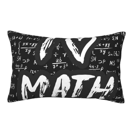 Fotbe I love Math Pillow Cases - Envelope Closure - Luxury, Extra Soft, Cooling Pillow Covers - Wrinkle, Fade, Stain Resistant-