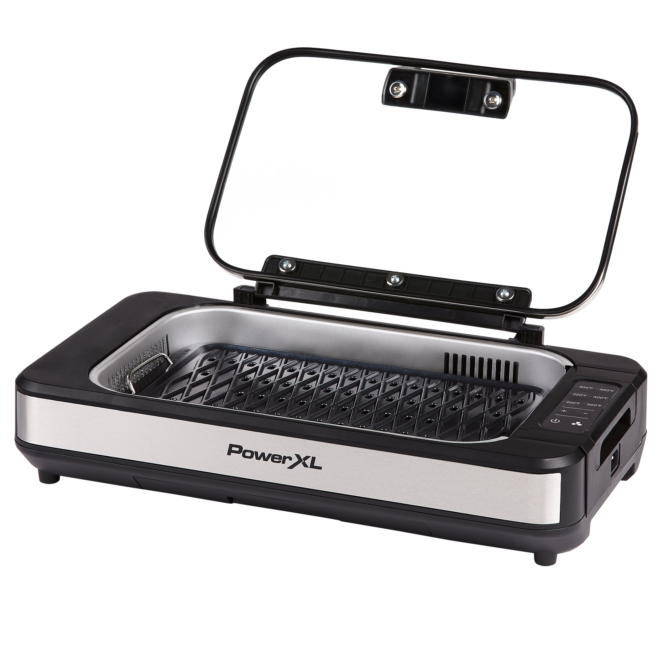 PowerXL 1500W Smokeless Grill Pro with Griddle Plate used K54319, Red