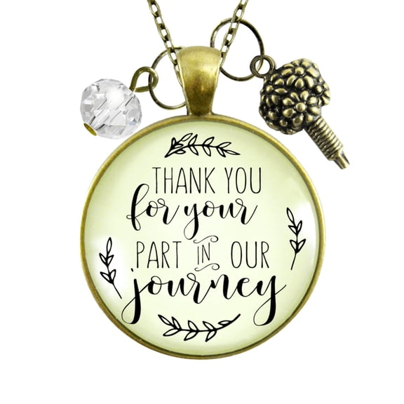 Wedding Florist Gift Gutsy Goodness Bronze Metal Necklace Thank You Part Florist Female Adult