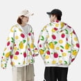 thumbnail image 6 of Balery Strawberry and Lemon Men's Women's UPF 50+ Sun Protection Lightweight Hoodie Performance Long Sleeve Shirt for Fishing Running-XX-Large, 6 of 9