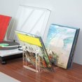 thumbnail image 4 of Soporte para discos de vinilo transparente para álbumes de escritorio, estante de exhibición de discos para imágenes de escritorio, libro transparente, 4 of 5