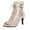 Beige, variant on Dance Practice Shoes for Women Mesh Ballroom Sandals Heels Party Prom Ankle Booties with Zip