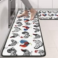 thumbnail image 2 of Kitchen Rugs Sets Of 2,White Chicken Folk Pattern Anti Fatigue Kitchen Mat Rugs Non Slip Washable,Decorative Kitchen Floor Mats for Kitchen,Sink,Laundry,17"x47"+17"x47", 2 of 5