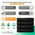 thumbnail image 3 of Canadian Linen Turkish 100% Ring Spun Cotton Luxury Bathroom Towel Set 4 Pack 27”x54” 600 GSM Thick Ultra Soft Absorbent Quick Dry  Bath towel, Pool, Spa, Shower Large Size Color Terry Towel Dark Grey, 3 of 9