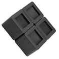 thumbnail image 4 of Juego de 4 elevadores de patas para muebles de plástico PP, antideslizantes, para mesa, escritorio, cama, sofá, color negro, 4 of 14