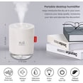 thumbnail image 2 of Portable Mini Humidifier, 500ml Small Cool Mist Humidifier, USB Personal Desktop Humidifier for Baby Bedroom Travel Office Home, Auto Shut-Off, 2 Mist Modes, Super Quiet, 2 of 7