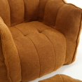 thumbnail image 3 of PORKISS Soft Bean Bag Chair with Footstool, Fluffy Lazy Sofa Chenille Fabric Bean Bags Comfy Couch for Adults Teens, Khaki, 3 of 12