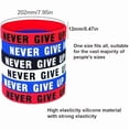 thumbnail image 3 of 6-Pack "Never Give Up" Motivational Silicone Wristbands | Inspirational Rubber Bracelets for Sports, Gym, Student Rewards, Team Gifts, 3 of 9