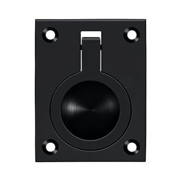 Deltana FRP25U19 Flush Ring Pull; 2-1/2" x 1 7/8"; Black Finish