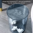 thumbnail image 3 of fastboy 1/2/3 ABS Waterproof Bathroom Waste Bin With Lid For Long-lasting Use Bathroom Bin And Toilet Brush Set Bathroom Bin With Lid Transparent Large [R 1 1 Pc, 3 of 6