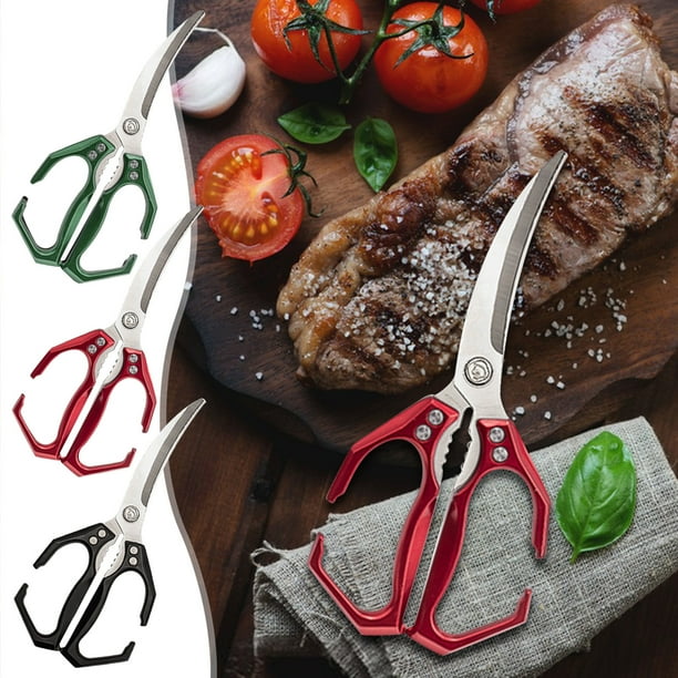 Tijeras de Cocina Multifuncionales de Alta Resistencia, de Acero Inoxidable, Aptas para Lavavajillas, con Mango Ergonómico para Cortar Aves, Pollo, Pavo, Huesos, Carne y Mariscos.