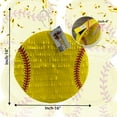 thumbnail image 2 of 2-D Yellow Softball Pinata 16" Softball Birthday Softball Party Decoration Photo Prop Softball Themed Birthday, 2 of 4