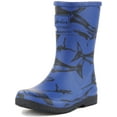 thumbnail image 6 of Joules JNR Roll Up Kid's Shark Print Wellington Boots In Blue Size 10, 6 of 6