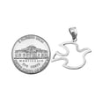 thumbnail image 3 of Rhodium Plated 925 Sterling Silver Holy Spirit Dove Charm, 3 of 5
